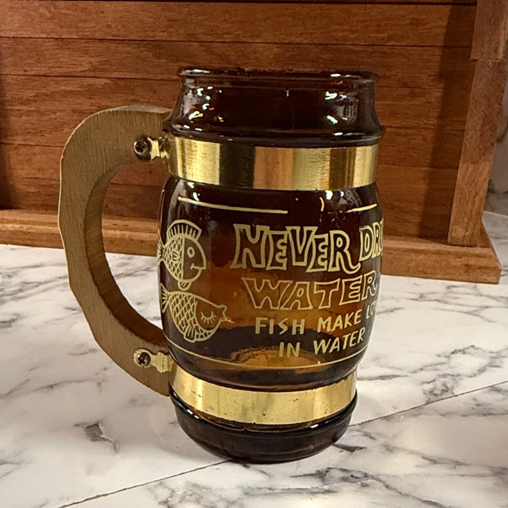 Vintage 60’s Brown and Gold Mug